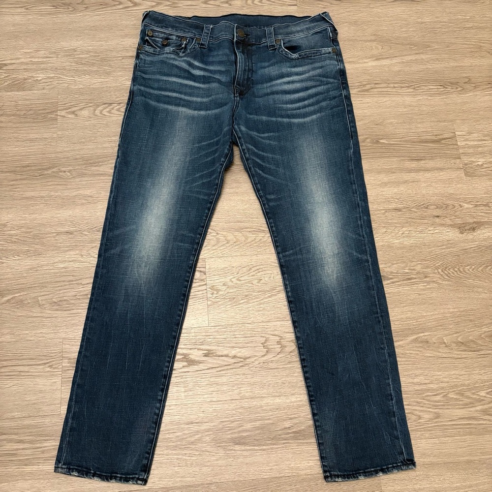 True Religion Jeans GENO Flap Single End Relaxed Slim Size 38